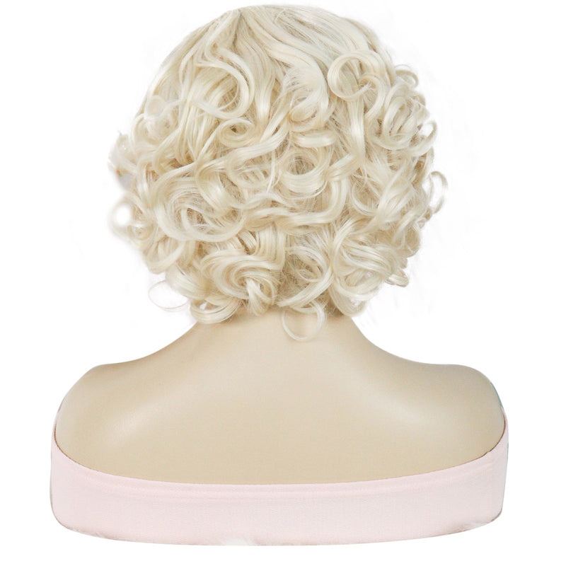 13*1 lace front wig synthetic human hair HD high quality hair cheap price Monroe blonde curly hair | G1707388