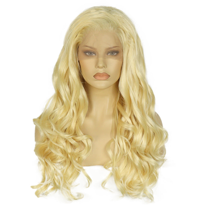 13*2 synthetic lace front wig high quality low price blonde wig for  women&1pc wigcap|G1905241