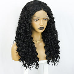 13*1 synthetic lace front wig high quality low price 1B black wig for women &1pc wigcap | G1905421C