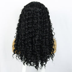 13*1 synthetic lace front wig high quality low price 1B black wig for women &1pc wigcap | G1905421C