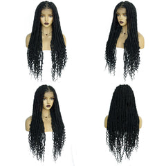 30 Inch braid lace wig Heat Resistant Long Hair Wigs new hot sale for women black wig | G1905453