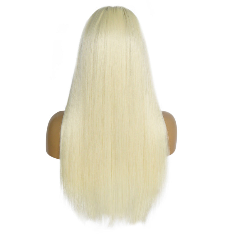 13*6 synthetic lace front wig 613# blonde straight hair for women &1pc wigcap | G1905790