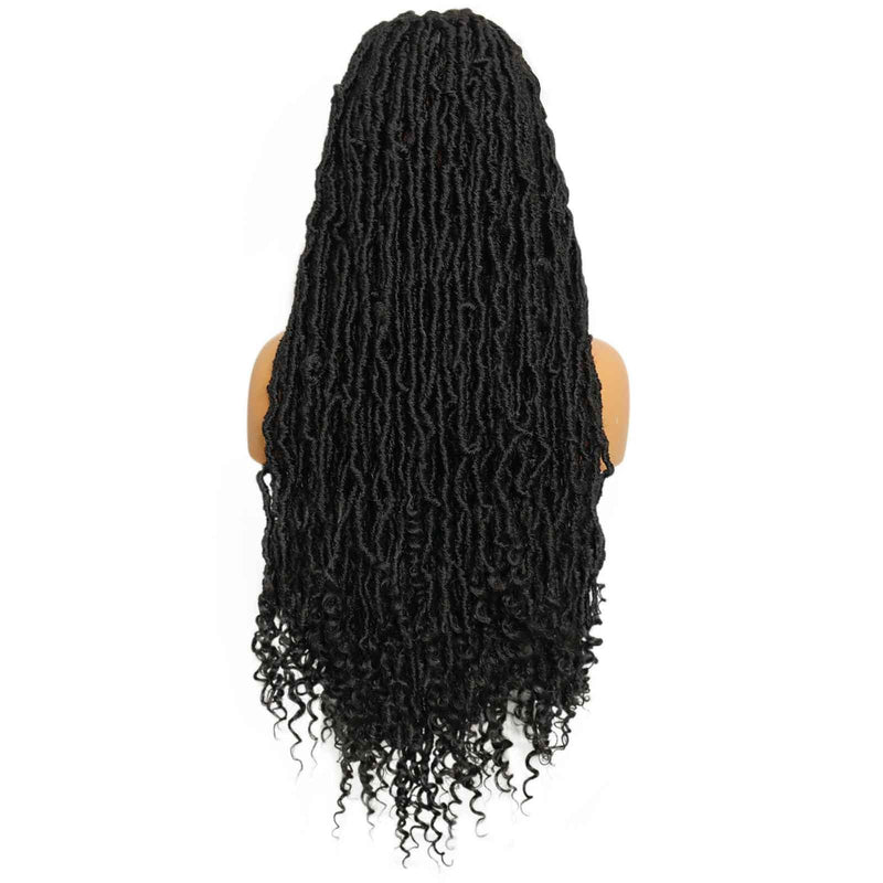 10*5 Lace Front Wigs Long Natural Hair braid wig black 36inch for black women with 1pc wigcap | G1905808