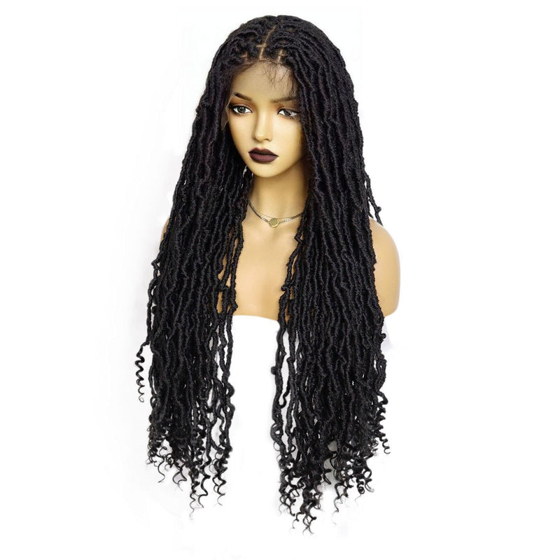 10*5 Lace Front Wigs Long Natural Hair braid wig black 36inch for black women with 1pc wigcap | G1905808