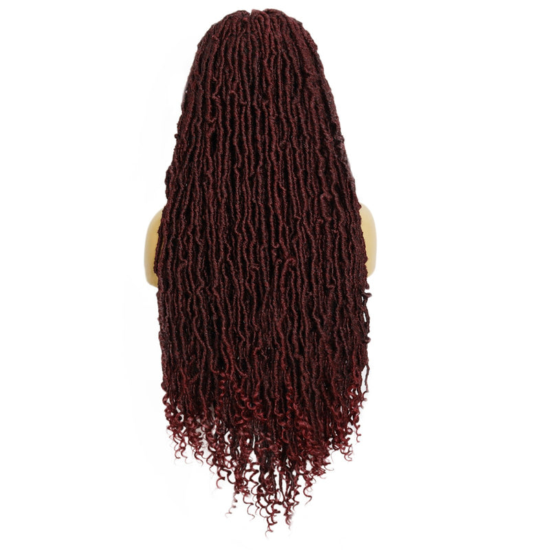 10*5 Lace front wig 36inch super long red braided wig for black women &1pc wigcap | G1905811