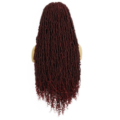 10*5 Lace front wig 36inch super long red braided wig for black women &1pc wigcap | G1905811