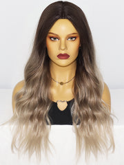 Long Wavy Ombre Brown Blonde Synthetic Wigs for Women| LC179-5 - Anogol