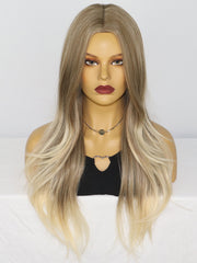 Long Wavy Middle Part Synthetic Hair Blonde Wigs for Women | LC254-3 - Anogol