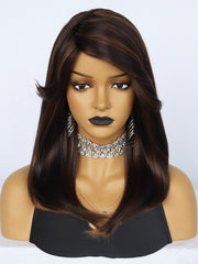 20 inches Straight 2 Tone Black and Brown Synthetic Wigs | FU2031721 - Anogol