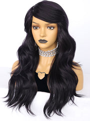 25 inch Wavy Black Synthetic Wigs for Women | FU2031710 - Anogol