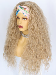 26 inch Headband Wigs Synthetic Long Wavy Ash Blonde Wigs for Women | DM203622 - Anogol