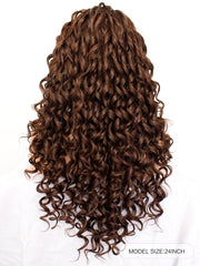 13*3 Curly Brown Synthetic Lace Front Wig for Women | X1707292 - Anogol