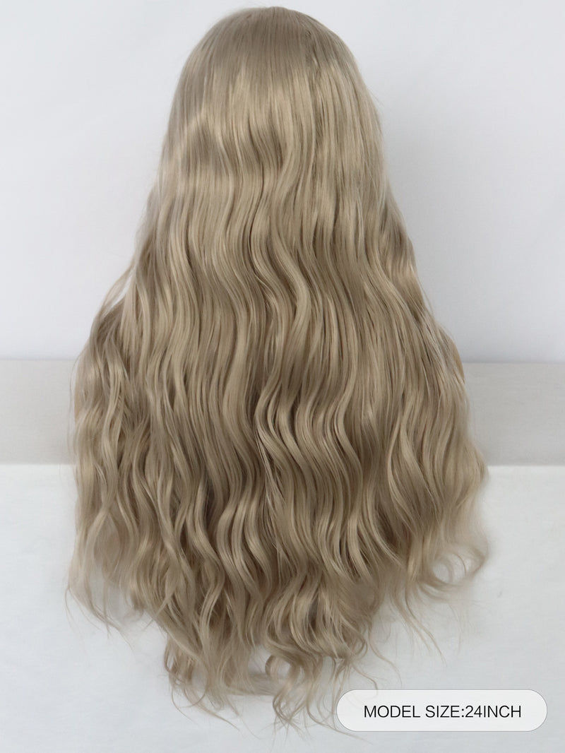 13*1 Wavy Blonde Lace Front Wig Synthetic Hair | G1901634C - Anogol