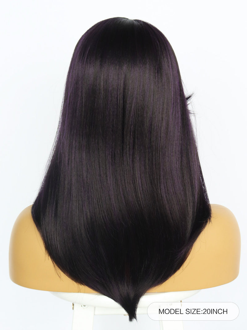 20 inches Straight Black Synthetic Wigs | FU2031715 - Anogol