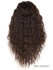 13*1 T Shape Curly Dark Brown Lace Front Wig for Women | FU1905034C - Anogol