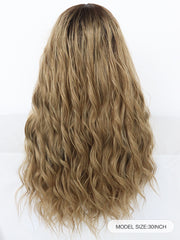 13*1 T Shape Wavy Blonde Lace Front Wig | G1904849C - Anogol