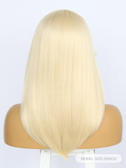 20 inches Straight Blonde Synthetic Wigs | FU2031722 - Anogol