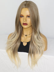 Long Wavy Middle Part Synthetic Hair Blonde Wigs for Women | LC254-3 - Anogol