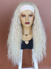 26 inch Blond Platinum Blonde Wavy Wigs for Women | DM203624 - Anogol