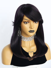 20 inches Straight Black Synthetic Wigs | FU2031715 - Anogol