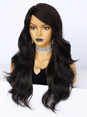 24 inch Wavy Black Synthetic Wigs for Women | FU2031716 - Anogol