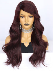 26 inch Wavy Wine Red Synthetic Wigs for Women | FU2031731 - Anogol