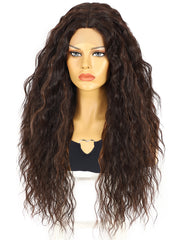 13*1 T Shape Curly Dark Brown Lace Front Wig for Women | FU1905034C - Anogol