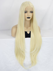 13*1 T Shape Long Straight Blonde Synthetic Lace Front Wig | G1901640C - Anogol