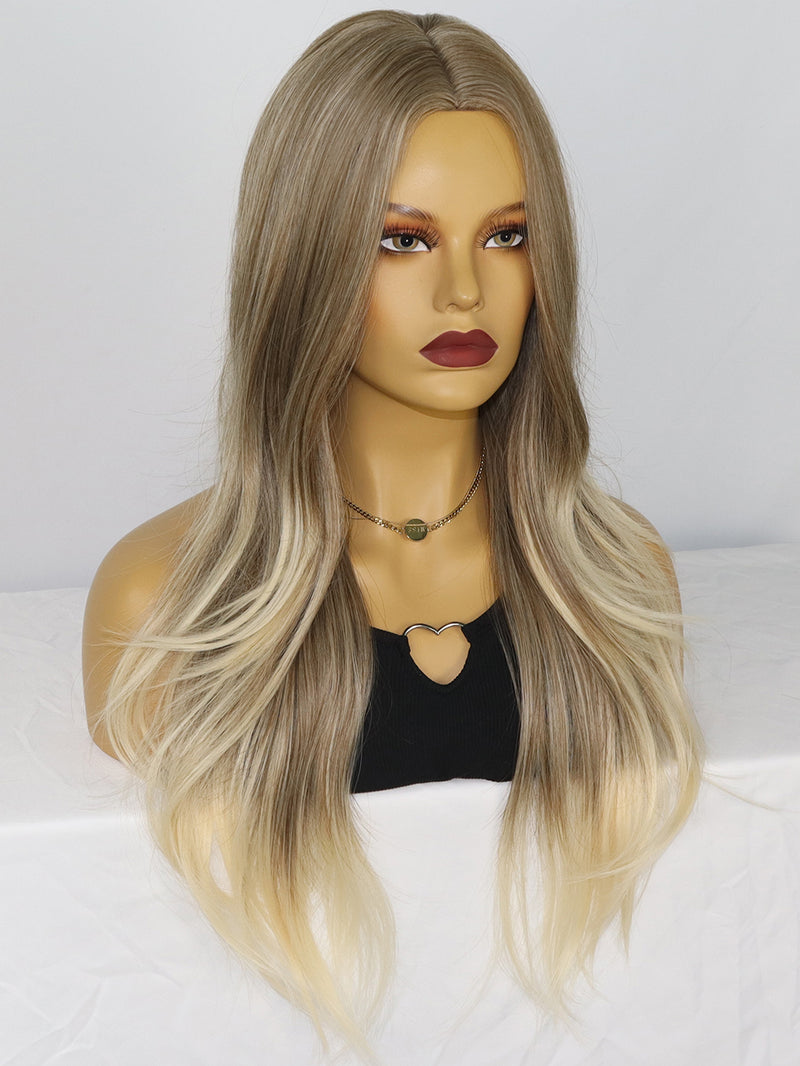 Long Wavy Middle Part Synthetic Hair Blonde Wigs for Women | LC254-3 - Anogol