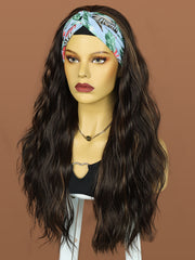 26 inch Wavy Black Mixed Brown Headband Wigs for Women | DM203615 - Anogol