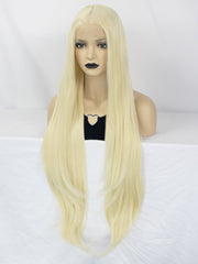 13*1 T Shape Long Straight Blonde Synthetic Lace Front Wig | G1901640C - Anogol