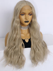 13*1 Wavy Blonde Lace Front Wig Synthetic Hair | G1901634C - Anogol