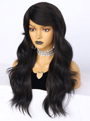 25 inch Wavy Black Synthetic Wigs for Women | FU2031717 - Anogol