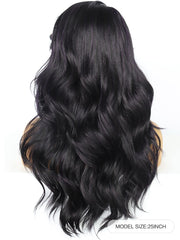 25 inch Wavy Black Synthetic Wigs for Women | FU2031710 - Anogol