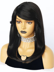 20 inches Straight Black Synthetic Wigs | FU2031746 - Anogol