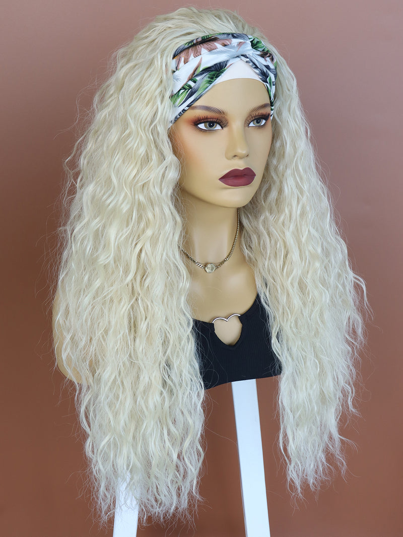 26 inch Blond Platinum Blonde Wavy Wigs for Women | DM203624 - Anogol