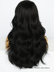 25 inch Wavy Black Synthetic Wigs for Women | FU2031709 - Anogol