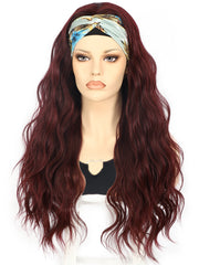 26 inch Long Wavy Burgundy Red Headband Wigs | DM203621 - Anogol