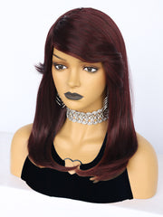 21 inches Straight Wine Red Synthetic Wigs | FU2031714 - Anogol