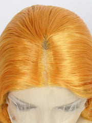 13*1 T Shape Curly Orange Synthetic Lace Front Wig | G1904968 - Anogol