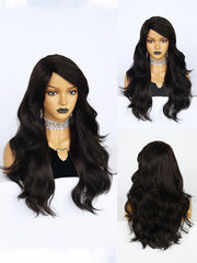 24 inch Wavy Black Synthetic Wigs for Women | FU2031716 - Anogol