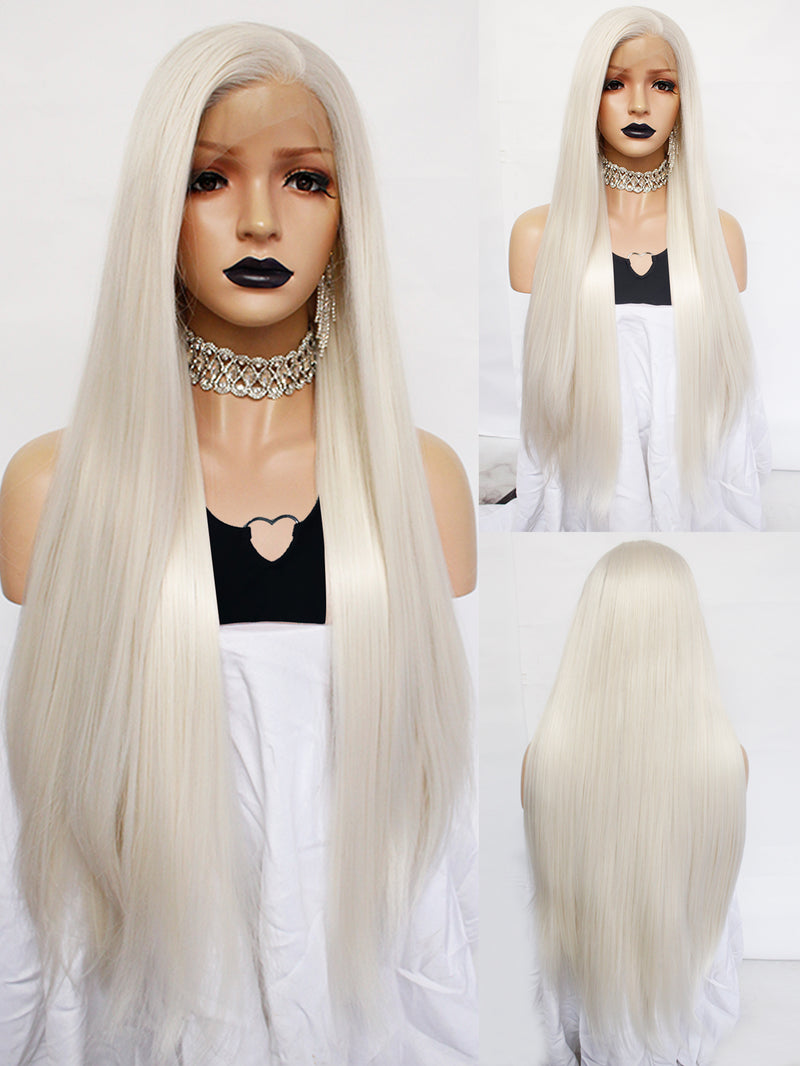 13*1 T-Part Wigs Blonde Straight Lace Front Wig | Z1611011C - Anogol