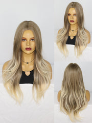 Long Wavy Middle Part Synthetic Hair Blonde Wigs for Women | LC254-3 - Anogol