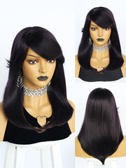 20 inches Straight Black Synthetic Wigs | FU2031715 - Anogol