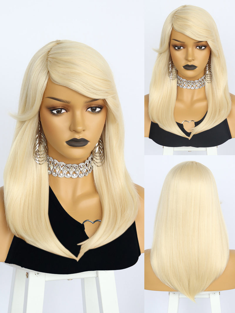 20 inches Straight Blonde Synthetic Wigs | FU2031722 - Anogol