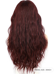 26 inch Long Wavy Burgundy Red Headband Wigs | DM203621 - Anogol